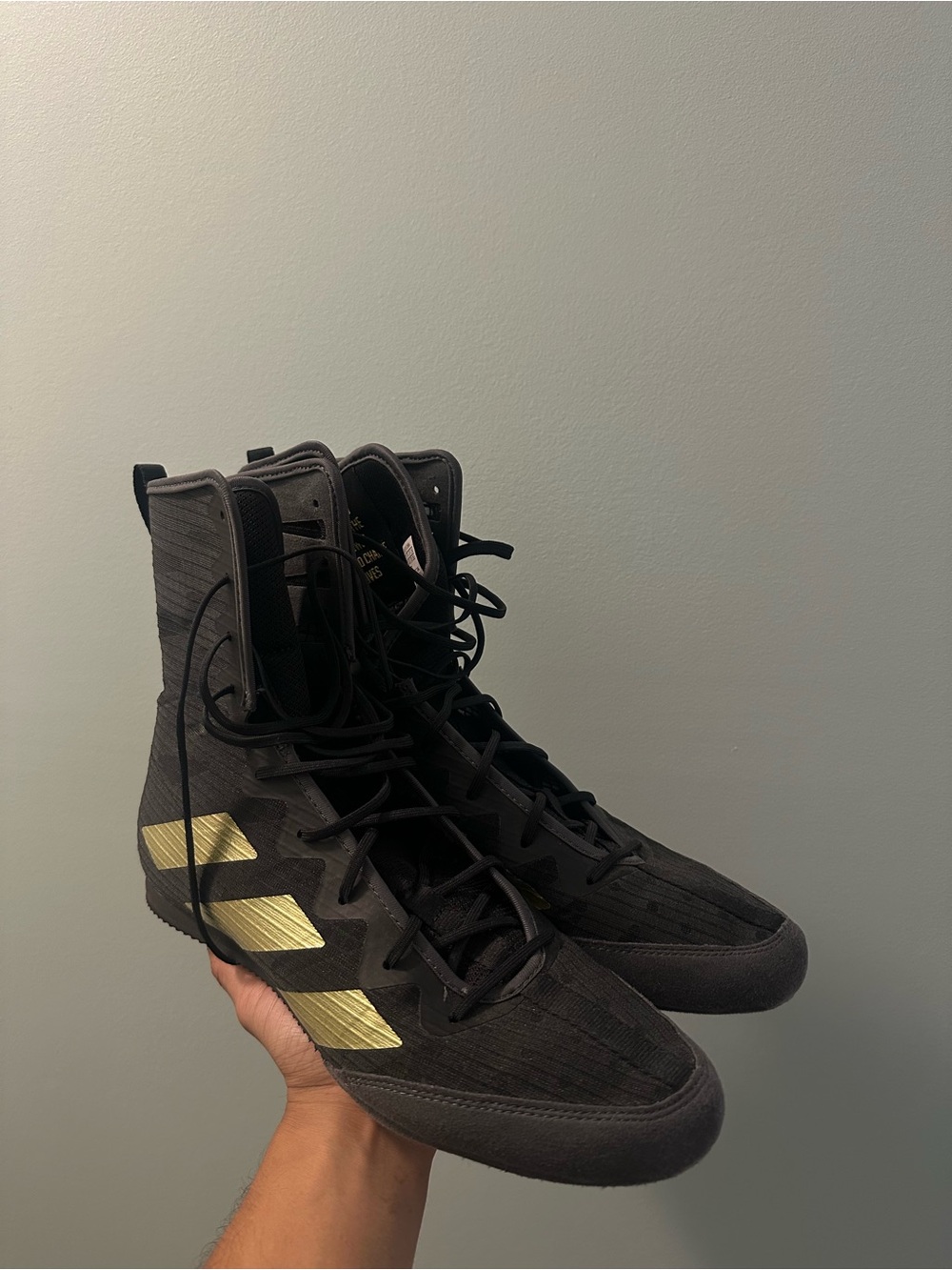Adidas BoxHog 4 Boxing Boots Black&Gold